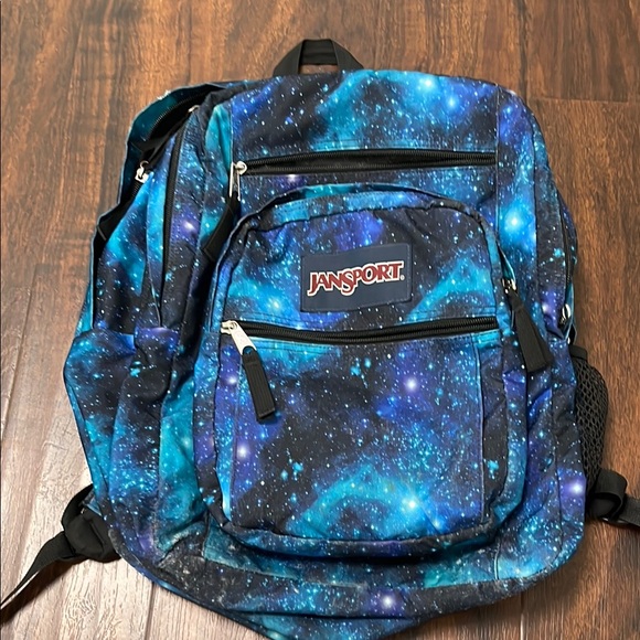 JanSport Blue Galaxy Backpack - Picture 1 of 8